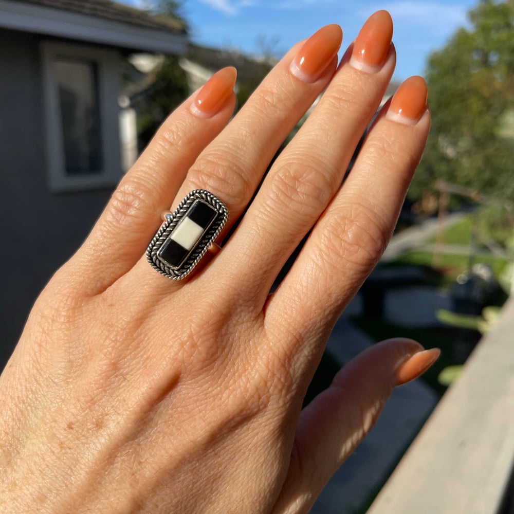 CHECKER RING SIZE 5.5