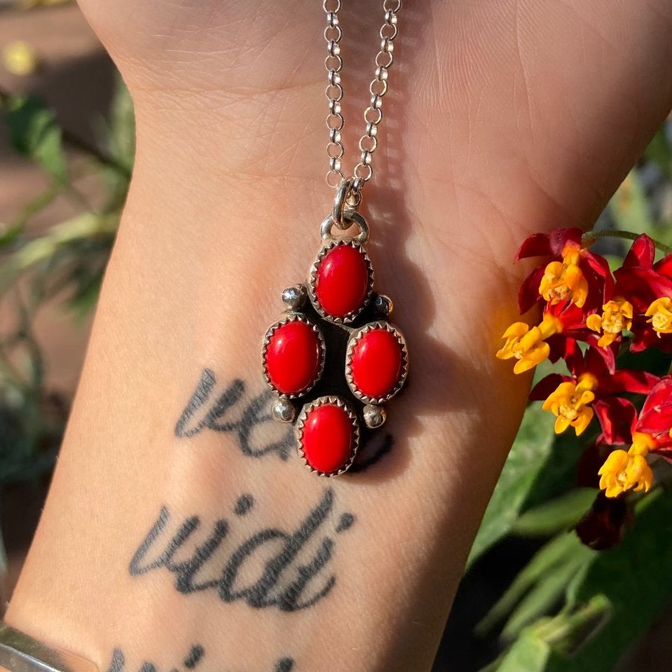 CORAL NECKLACE 18” CHAIN
